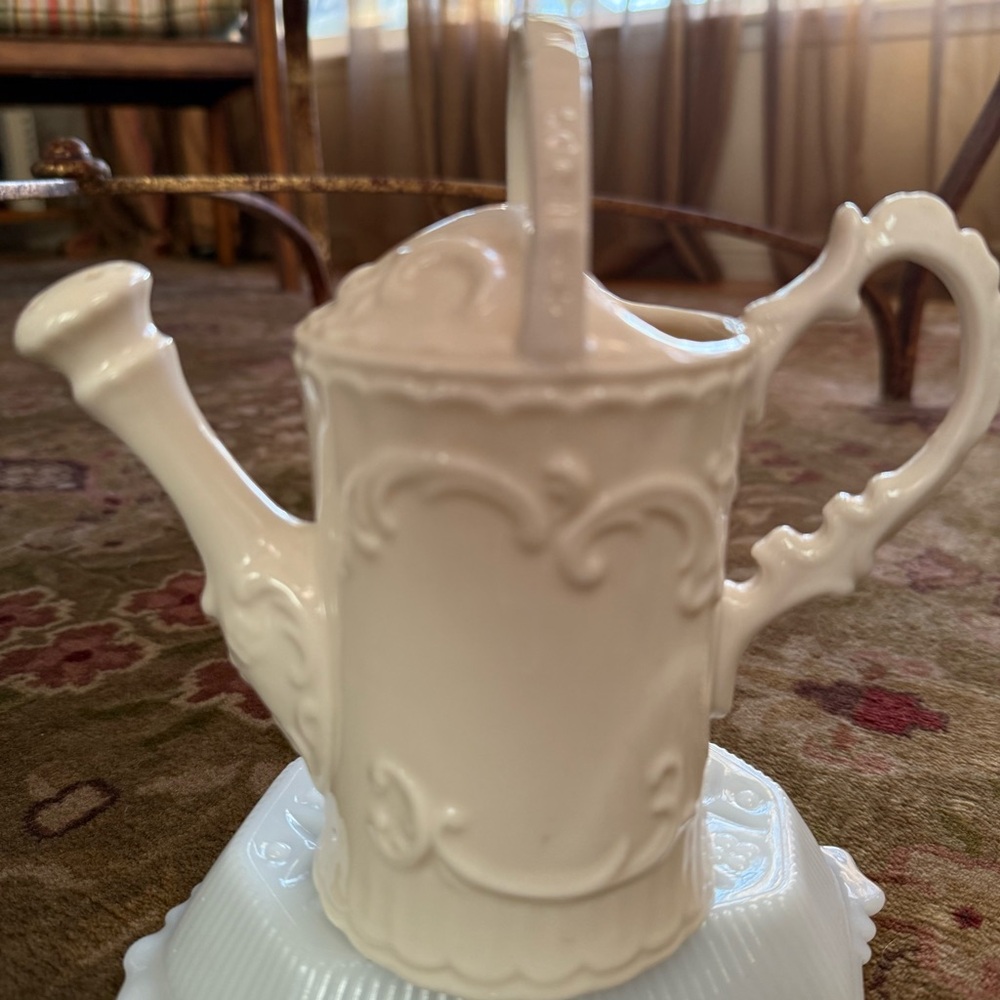 Vintage Ceramic Watering Can Size 6”H - Picture 3 of 8